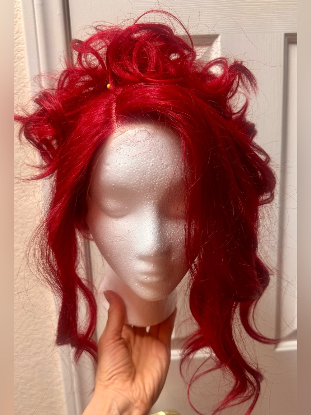 Jessica Rabbit Lace Front Red Long Wavy Women's Synthetic Wig - Picture 4 of 15